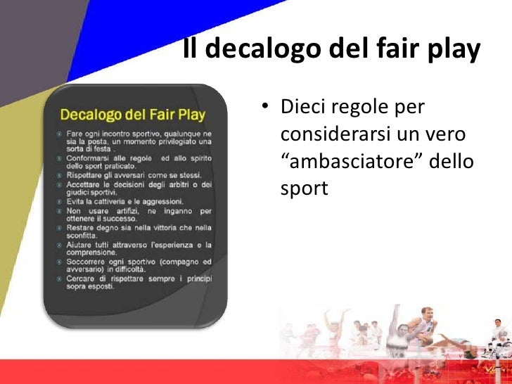 decalogo del fair play decalogo del fair play